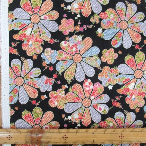 サザンクロス和柄・花 黒色 | ドウモト商店通販サイト